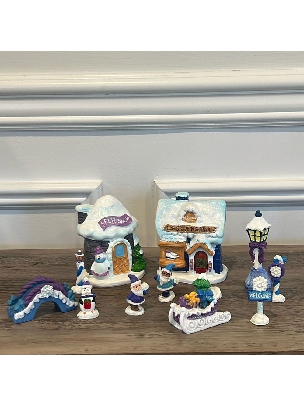 Winter Wonderland Mini Houses/ Christmas Winter Village Fairy Garden Mini Houses